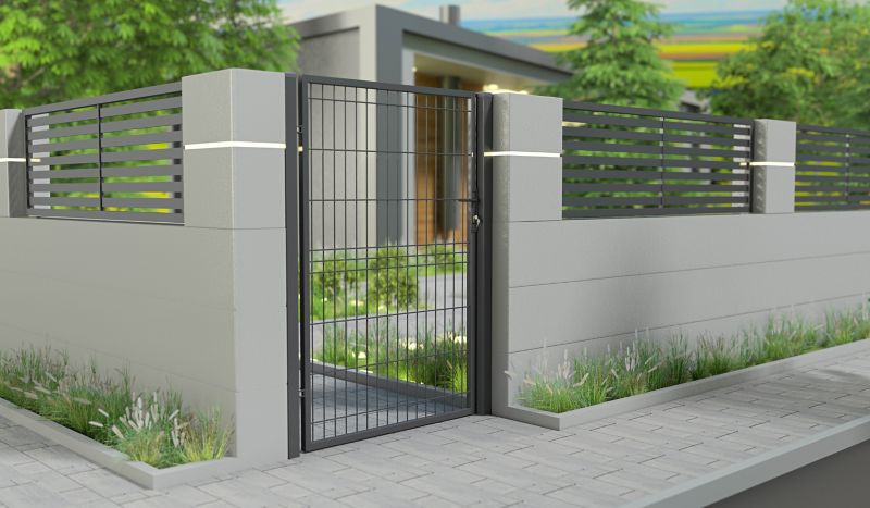 Universal panelport med stolper 1 x 1,5 m i antracit