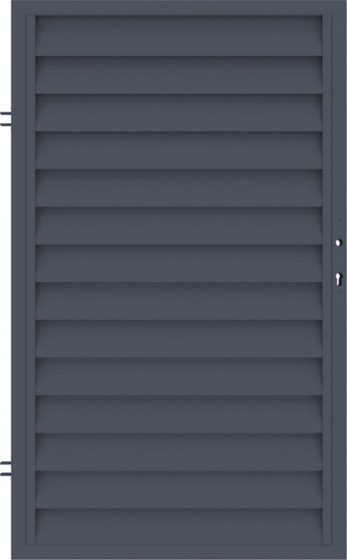 Fodport med lås Polargos Imperial 90 x 150 cm, galvaniseret, antracit, højre