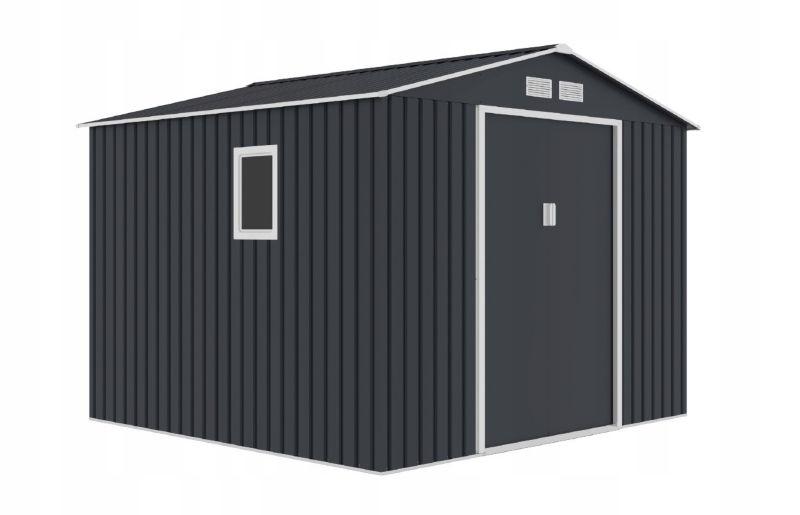 Corciano metalgarage 277 x 191 x 212 cm værktøjsskur 1 stk.