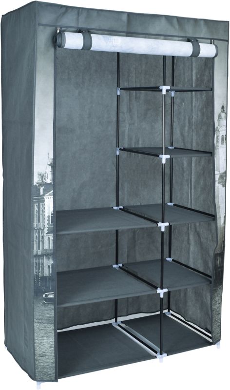 Venice garderobeskab med hylder og tryk