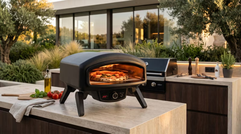 Gaspizzaovn Roterende 40 cm 7,5 kW