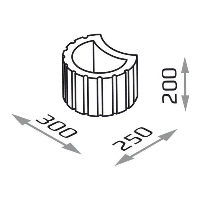 Gazon Joniec Moonflor 30 x 25 x 20 cm grå