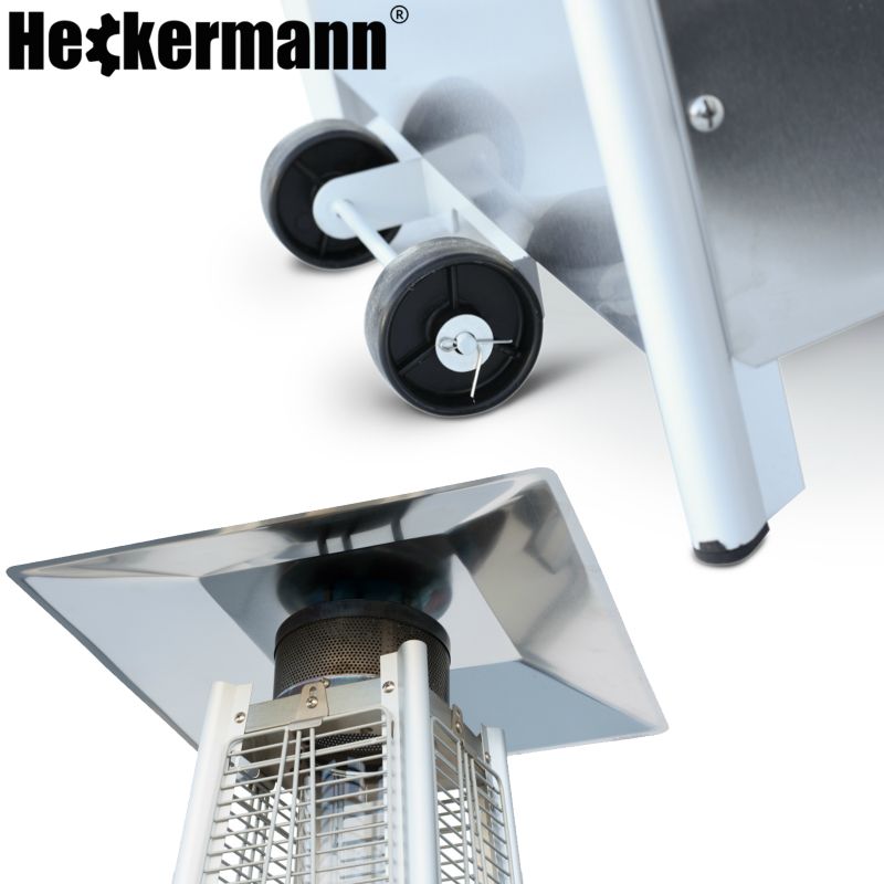 Gas Terrassevarmer Pyramide 13 kW Sort HS-PHM-H