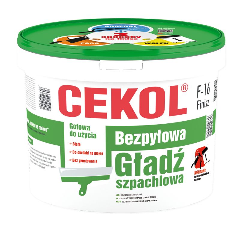 Støvfri spartelmasse Cekol F-16 20 kg