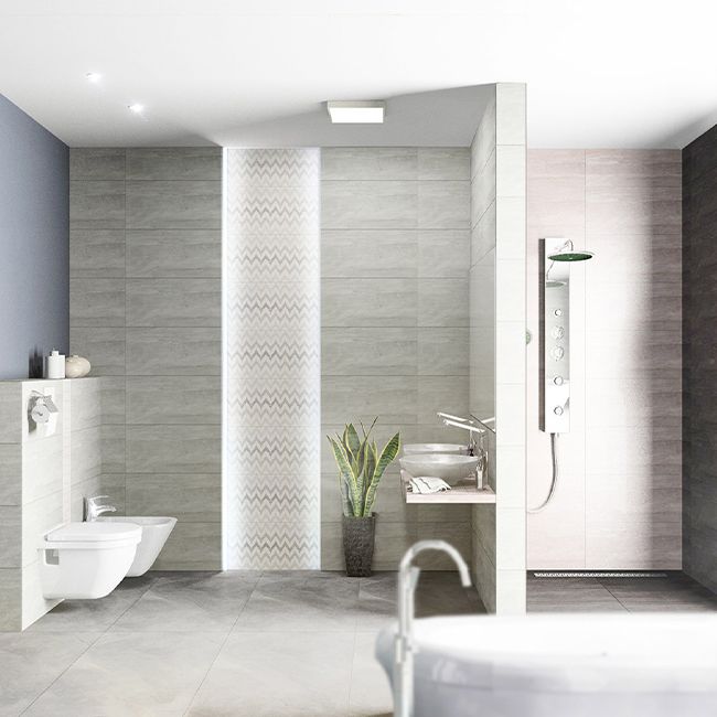 Arena Cersanit glazur 29,7 x 60 cm lys grå 1,25 m²