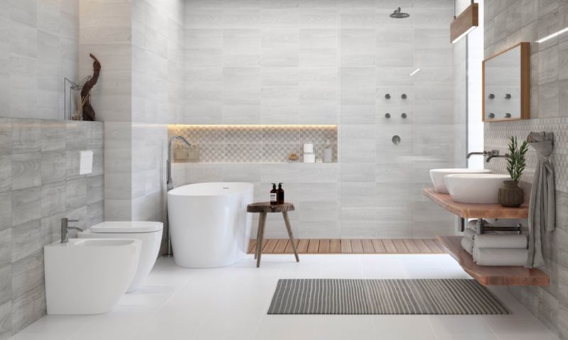 Ariadna glaseret flise 25 x 40 cm soft grå 1,5 m²