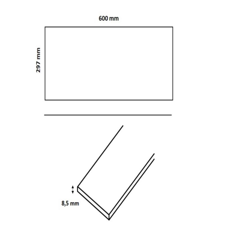 Marullo glaseret flise 29,7 x 60 cm hvid / guld 1,25 m²