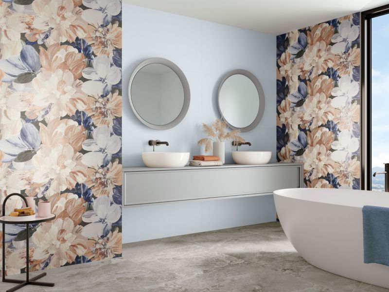 Montmartre glaseret flise 60 x 120 cm buisson dekor 1,44 m²