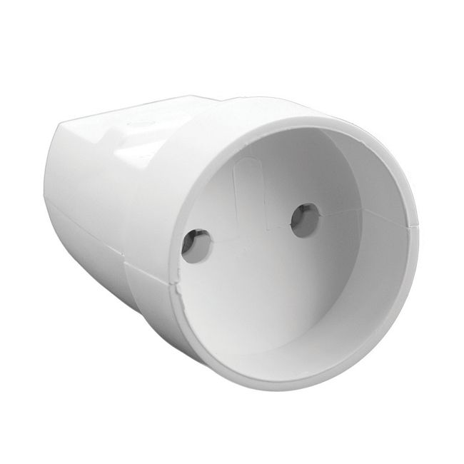 Elgotech 1 x 2P stikkontakt uden jord 16 A hvid