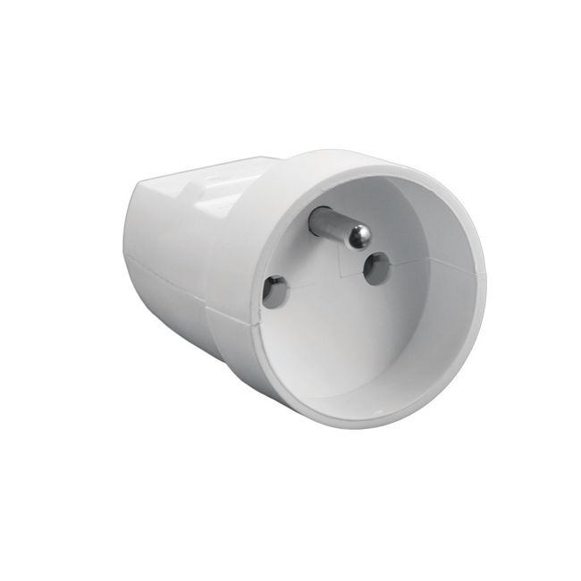 Elgotech-stikdåse 1 x 2P+J med jordforbindelse 16 A hvid