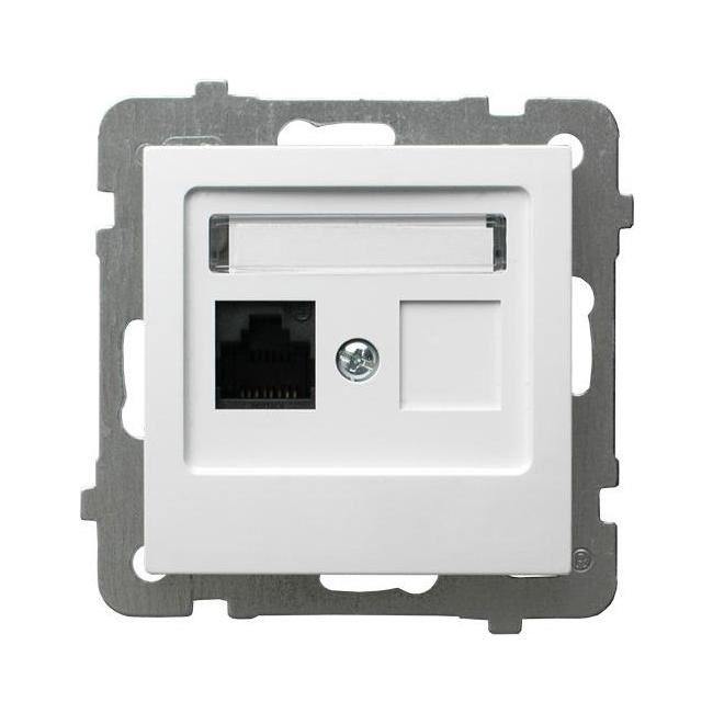 Ospel As enkelt computerstik i hvid