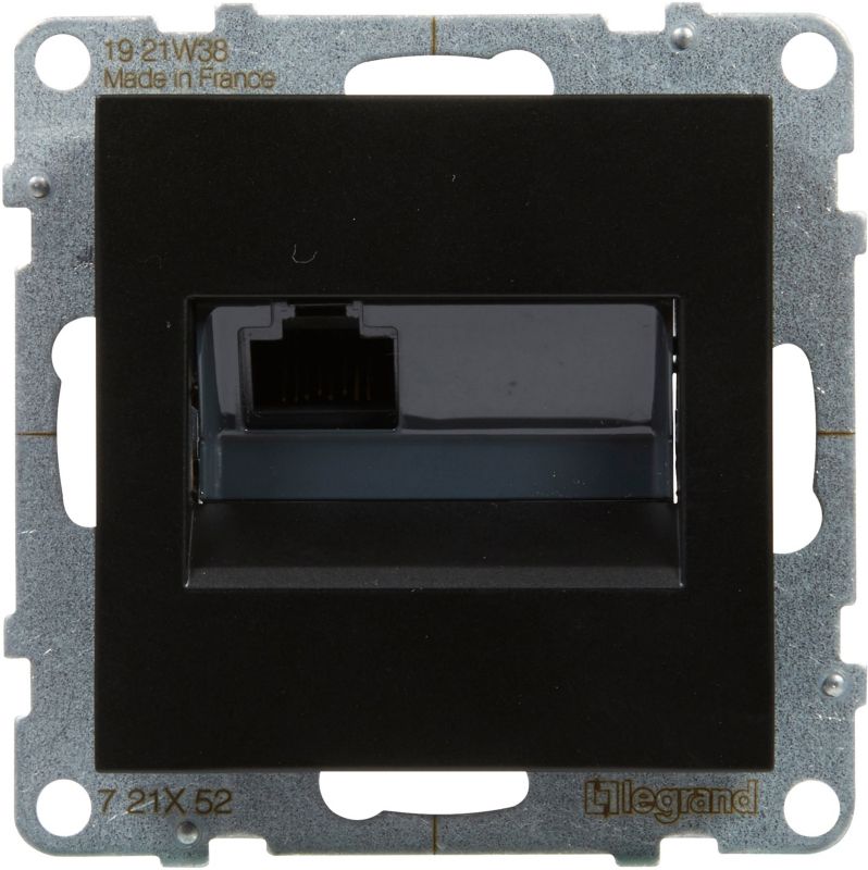 Legrand Suno RJ45 KAT6 UTP stikkontakt i sort