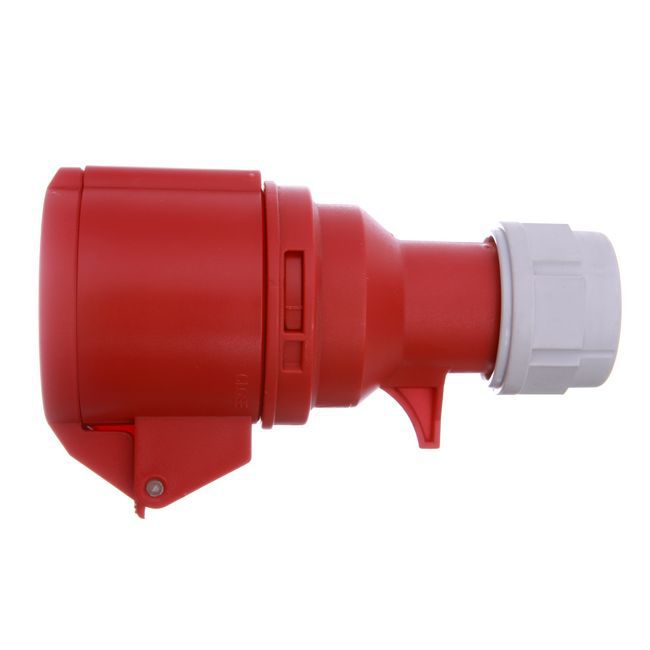 PCE Twist bærbar kraftstik med jordforbindelse i rød