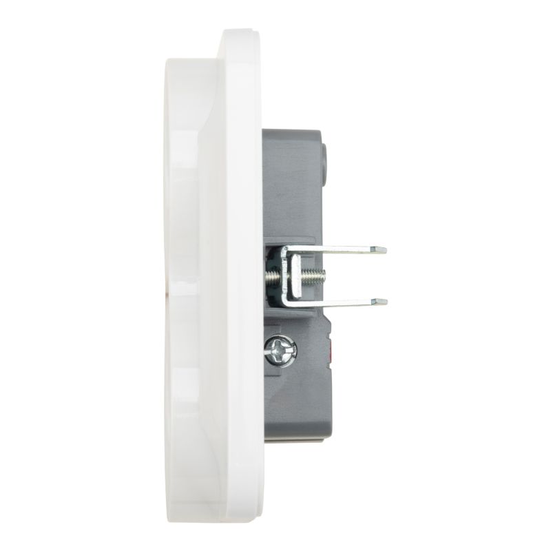 Jacobsen Kennet dobbelt indbygningsstik, hvid