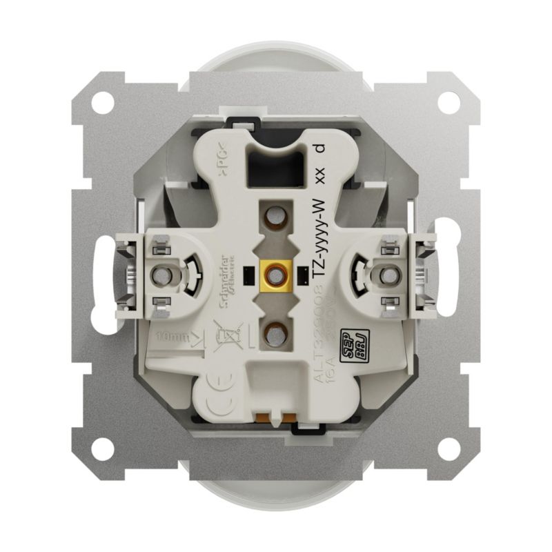Dobbelt indbygget stikdåse Schneider Electric Sedna Design & Elements til glasrammer hvid