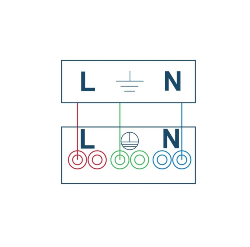 Jacobsen Espen enkelt indbygningsstik med jord, sort, IP44