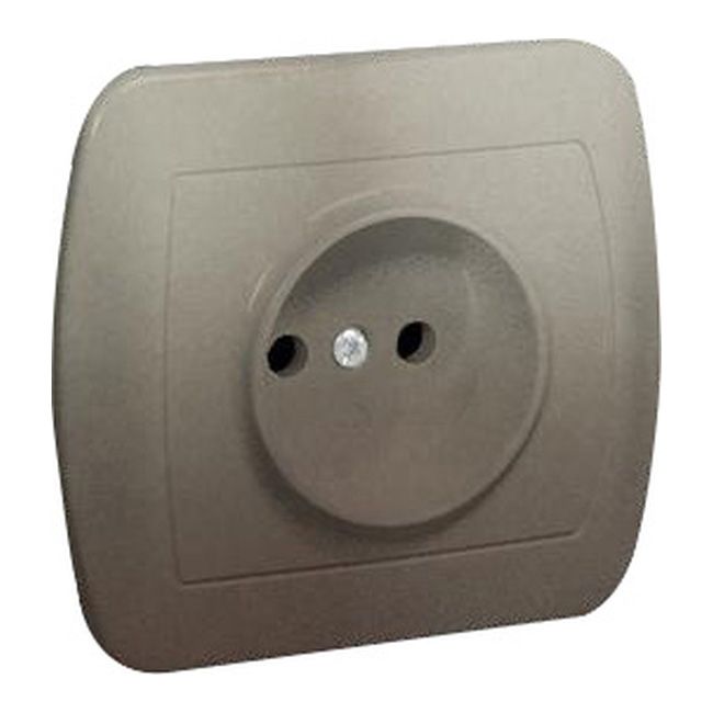 Kontakt-Simon Akord enkeltstik uden jord i satinfinish