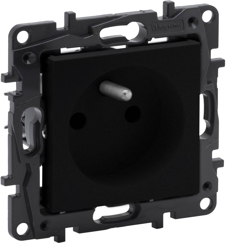 Legrand Niloe Step enkeltstikdåse sort