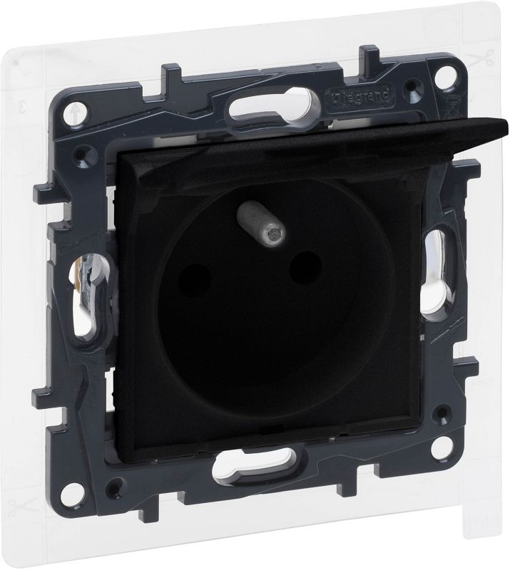 Legrand Niloe Step IP44 enkeltstikdåse sort