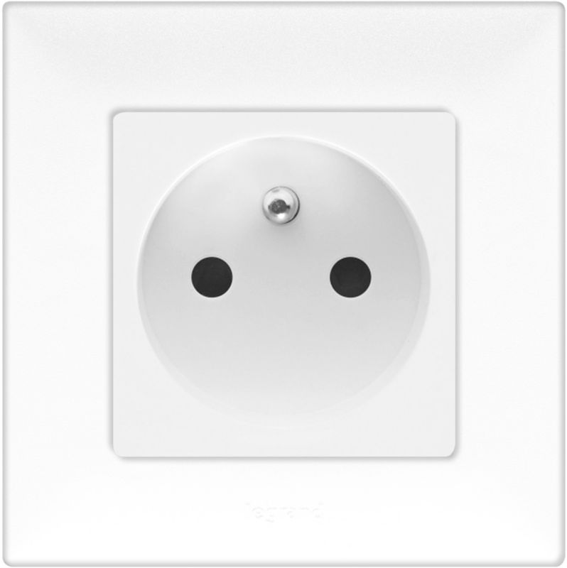 Legrand Niloe Step enkeltstik med jord, hvid