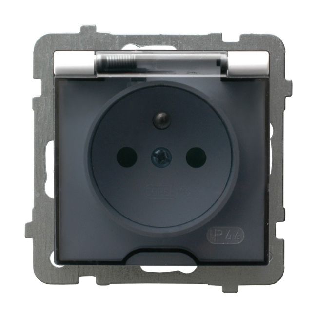 Ospel As enkelt indbygget stikkontakt IP44 hvid