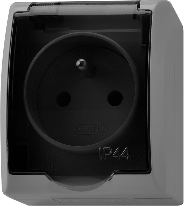 Ospel Fala enkeltstikdåse med jord, grå