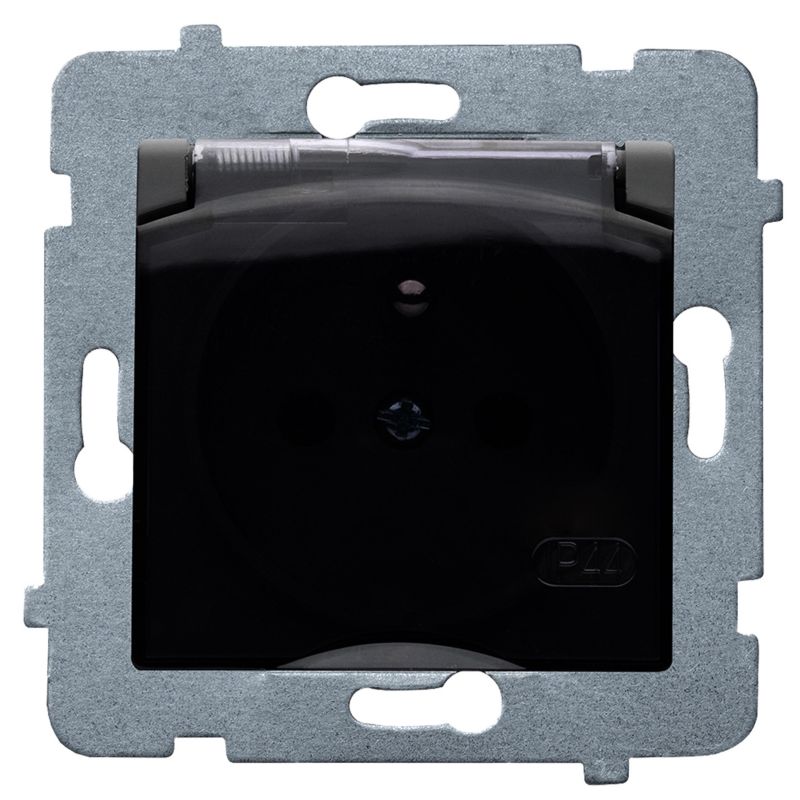 Indbygningsstikdåse med klap Polmark Rosa basalt