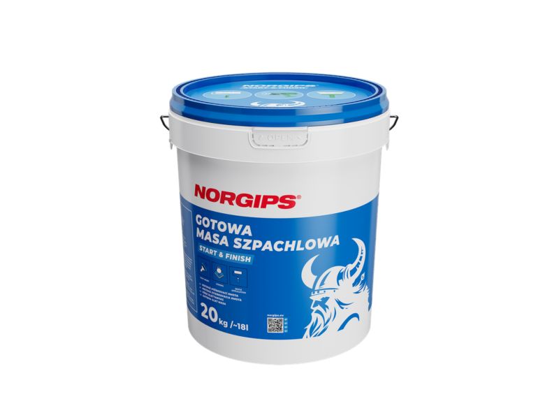 Færdig spartelmasse Norgips Start & Finish 20 kg