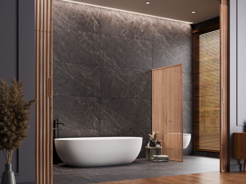 Ceramstic Liona sort mat porcelænsflise 120 x 60 cm, 1,44 m²