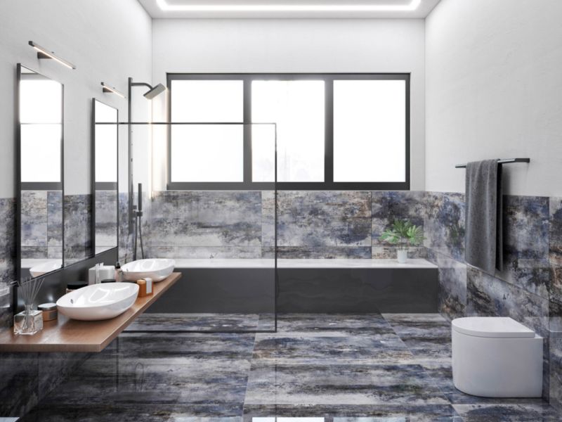 Delsamo Ceramstic blå porcelænsfliser 60 x 60 cm 1,44 m²