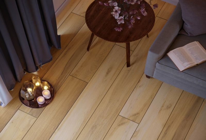 Edera porcelænsflise 20 x 120 cm honey mat 1,2 m²