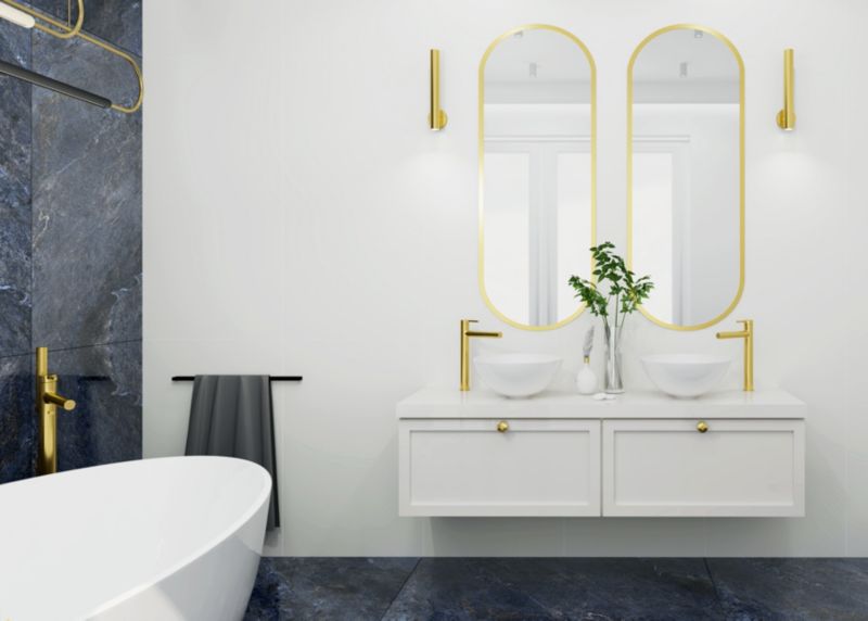 Egen Toronto rektificeret porcelænsflise 60 x 120 cm snehvid mat 1,44 m²