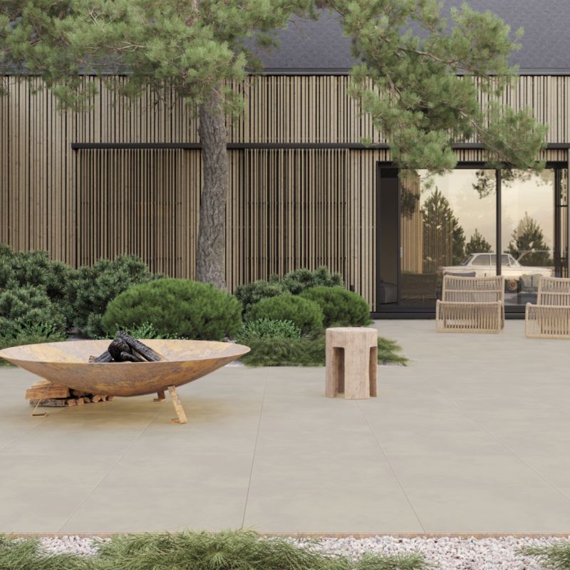 GoodHome Borgia keramiske gulvfliser 60 x 60 cm i blød grå, 0,72 m²