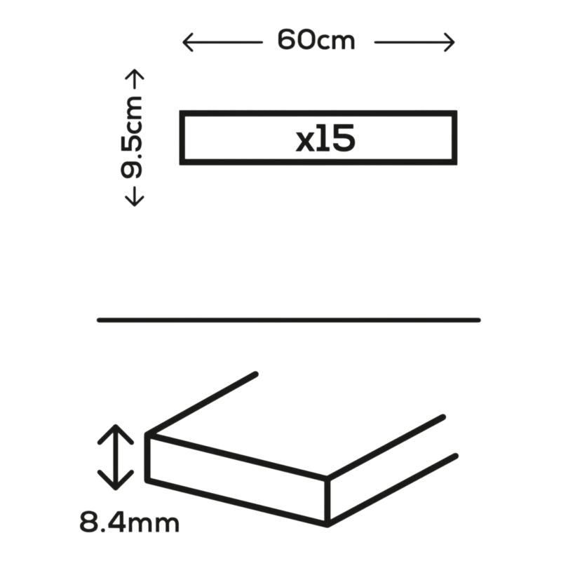Gres Jolla 10 x 60 cm beige 0,86 m²