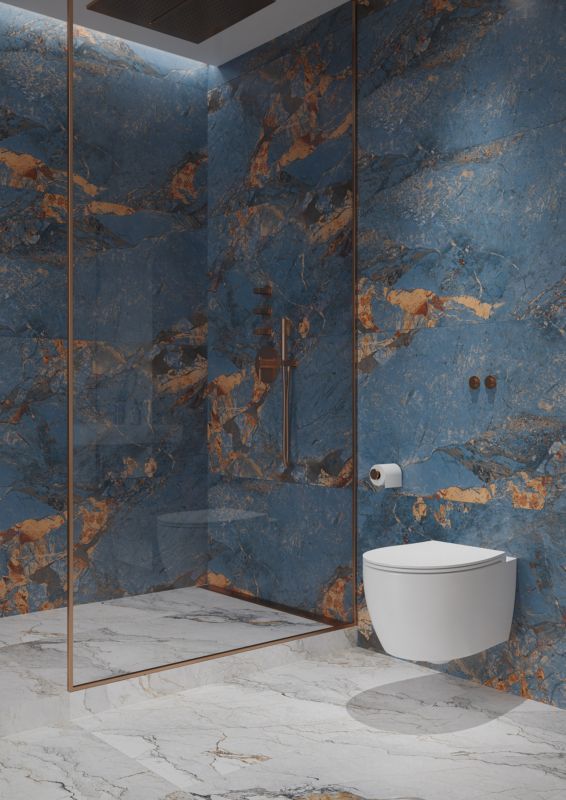 Mirage keramiske gulvfliser 60 x 60 cm aqua mat‑finish med carving 1,44 m²