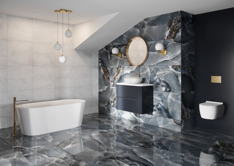 Frostbestandig Athenas porcelænsflise 59,6 x 59,6 cm bianco lappato 1,44 m²