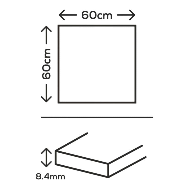 Frostbestandig Cacus Gres 60 x 60 cm grå 1,08 m²