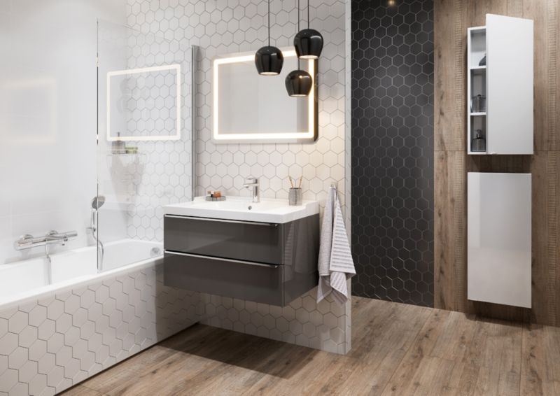 Frostbestandig Hex porcelænsflise 26,5 x 51 cm mat-sort 0,95 m²