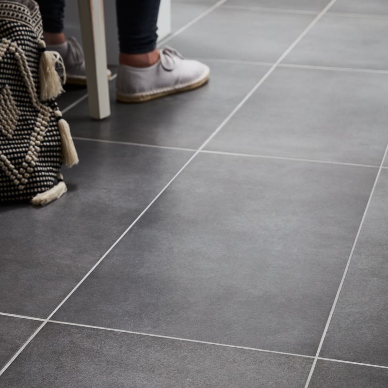 Frostsikker klinkegulv Konkrete GoodHome 29,7 x 59,8 cm anthracite 1,24 m²