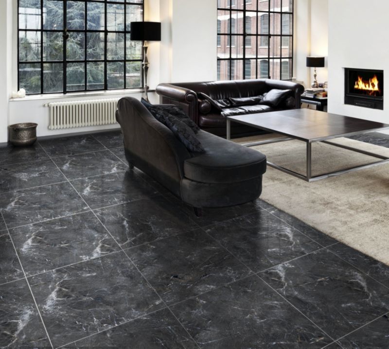 Frostbestandig porcelænsflise Olimpia 60 x 60 cm sort 1,44 m²