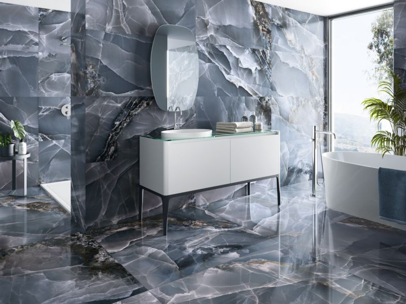 Frostbestandig Onyx Bleu porcelænsflise 60 x 120 cm 1,44 m²