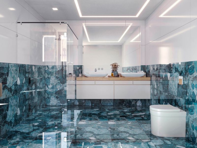 Frostbestandig poleret Aquastone klinke 60 x 120 cm 1,44 m²