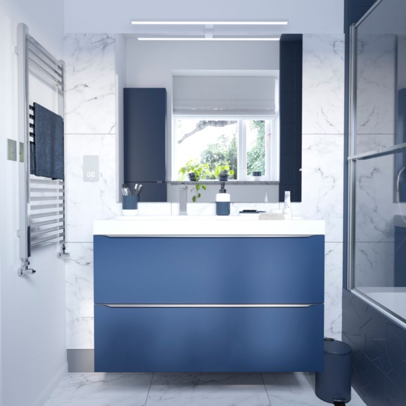 Frostbestandig poleret og glaseret Lomero Ceramstic porcelænsflise 120 x 60 cm hvid 1,44 m²