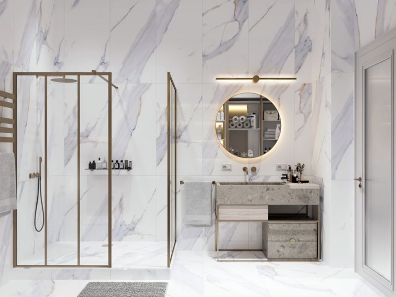 Poleret, frostbestandig Vanito Ceramstic glaseret porcelænsflise 120 x 60 cm, 1,44 m²