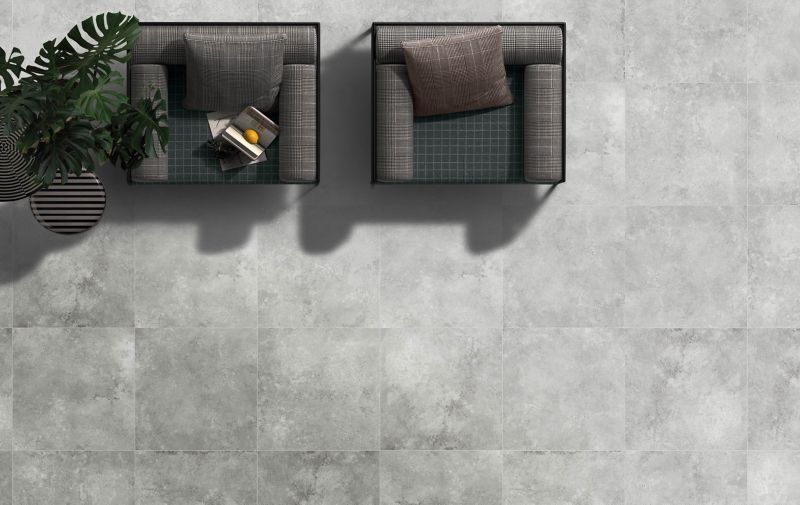 Frostbestandig Porto Lapatto porcelænsflise 59,6 x 59,6 cm perle 1,44 m²