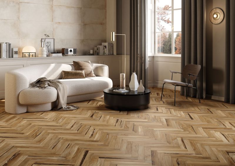 Frostsikker Sherwood Oak porcelænsflise 7,5 x 45 cm 0,9 m²