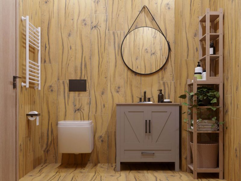 Frostsikker glaseret porcelænsflise Armilo 20 x 120 cm beige 1,2 m²