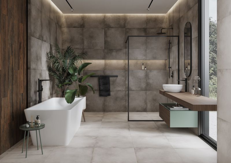 Frostbestandig glaseret Color Vibe porcelænsflise 59,8 x 59,8 cm grå 1,07 m²