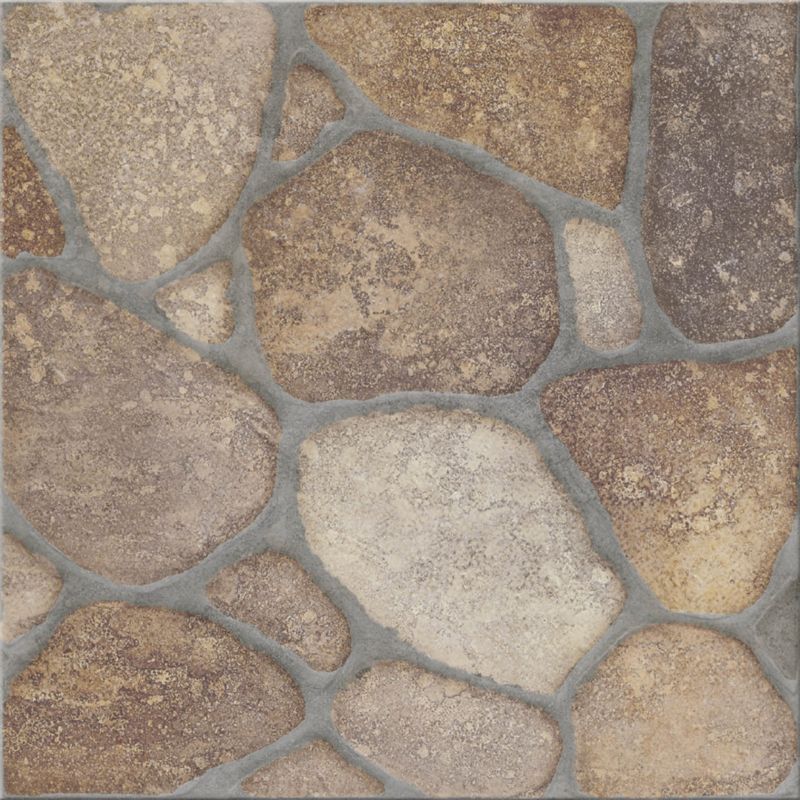 Frostbestandig glasurbelagt Crater-gulvflise 29,8 x 29,8 cm grå 1,42 m²