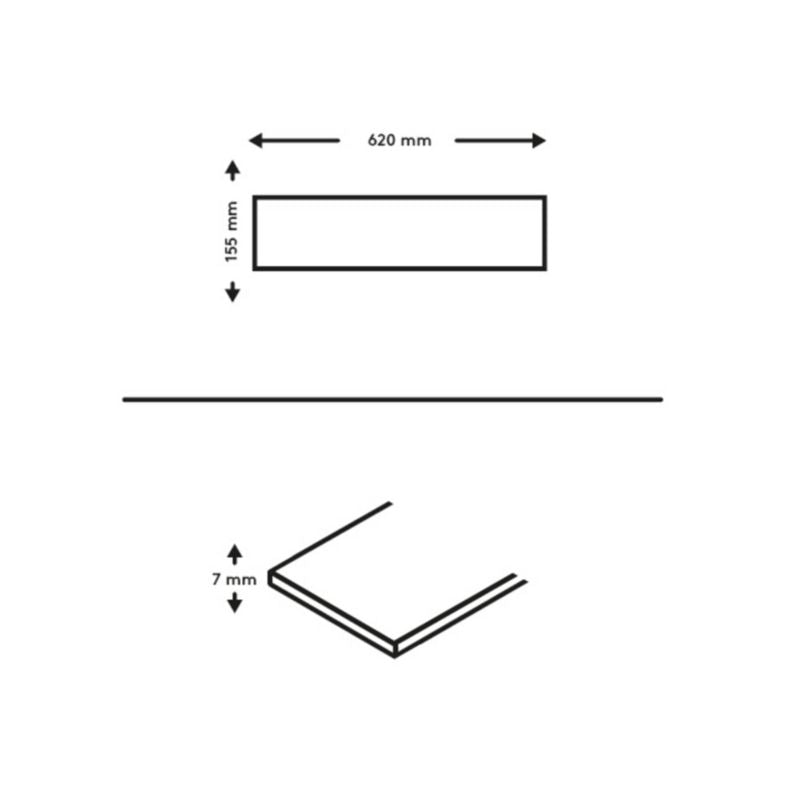 Frostbestandig glasert porcelænsflise Goro GoodHome 15,5 x 62 cm brun 1,34 m²